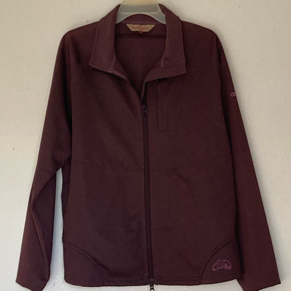Ladies Mulberry Lightweight Jacket with Stand-Up Collar and Full-Length Zipper